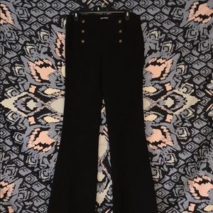 Express bell bottom black dress pants (size 6r)